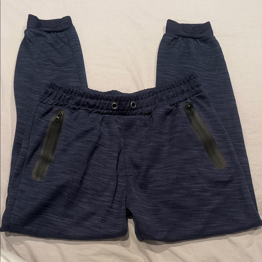 BOYS Ring of Fire Navy Blue Joggers — size L